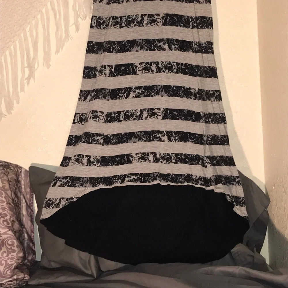 Striped Tank Maxi Dress in Black and White - Picture 7 of 8